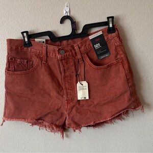 Levi's Women's Red Denim Shorts